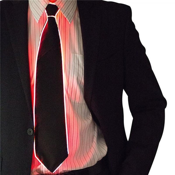 Men Glowing Tie EL Wire Neon LED Luminous Party Haloween Christmas Luminous Light Up Decoration DJ Bar Club Stage Prop Clothing Men Glowing Tie EL Wire Neon LED Luminous Party Haloween Christmas Luminous Light Up Decoration DJ Bar Club Stage Prop Clothing