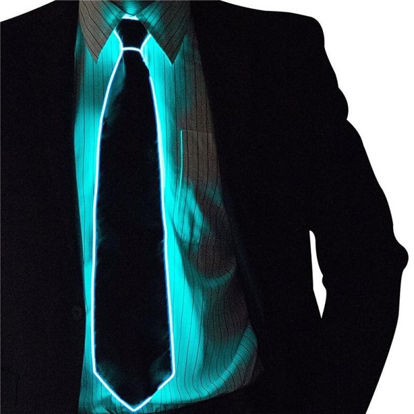 Men Glowing Tie EL Wire Neon LED Luminous Party Haloween Christmas Luminous Light Up Decoration DJ Bar Club Stage Prop Clothing Men Glowing Tie EL Wire Neon LED Luminous Party Haloween Christmas Luminous Light Up Decoration DJ Bar Club Stage Prop Clothing