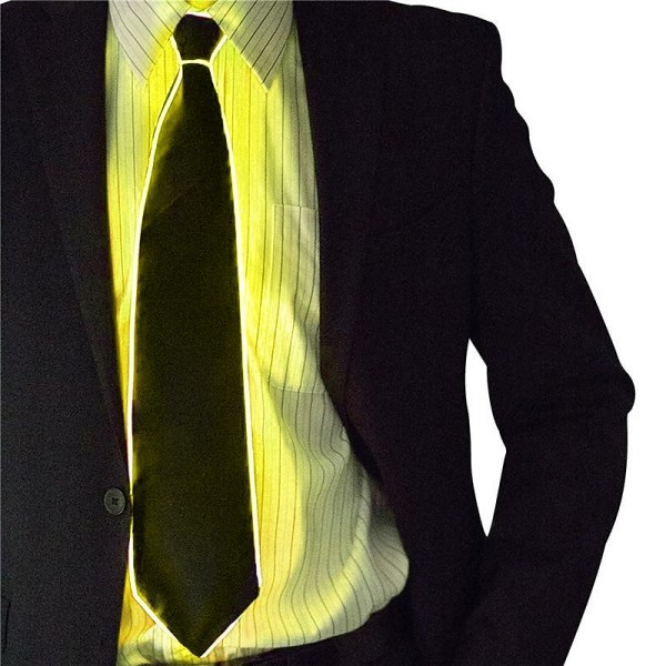 Men Glowing Tie EL Wire Neon LED Luminous Party Haloween Christmas Luminous Light Up Decoration DJ Bar Club Stage Prop Clothing Men Glowing Tie EL Wire Neon LED Luminous Party Haloween Christmas Luminous Light Up Decoration DJ Bar Club Stage Prop Clothing