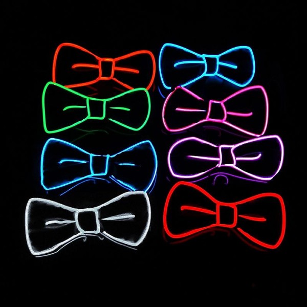 Glow in the Dark LED Bow Tie Luminous Flashing Necktie For Birthday Party Wedding Christmas Decoration Halloween Cosplay Costume Glow in the Dark LED Bow Tie Luminous Flashing Necktie For Birthday Party Wedding Christmas Decoration Halloween Cosplay Costume
