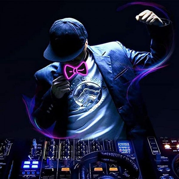Glow in the Dark LED Bow Tie Luminous Flashing Necktie For Birthday Party Wedding Christmas Decoration Halloween Cosplay Costume Glow in the Dark LED Bow Tie Luminous Flashing Necktie For Birthday Party Wedding Christmas Decoration Halloween Cosplay Costume