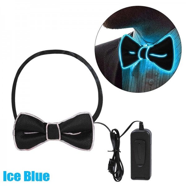 Glow in the Dark LED Bow Tie Luminous Flashing Necktie For Birthday Party Wedding Christmas Decoration Halloween Cosplay Costume Glow in the Dark LED Bow Tie Luminous Flashing Necktie For Birthday Party Wedding Christmas Decoration Halloween Cosplay Costume