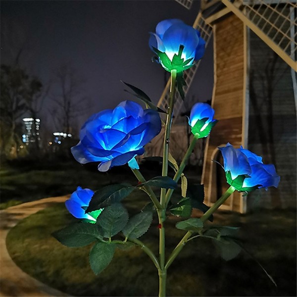 5 Head LED Solar Rose Orchid Flower Light Outdoor Garden Waterproof Simulation Lawn Lamp Wedding Party Christmas Decor Landscape Light 5 Head LED Solar Rose Orchid Flower Light Outdoor Garden Waterproof Simulation Lawn Lamp Wedding Party Christmas Decor Landscape Light