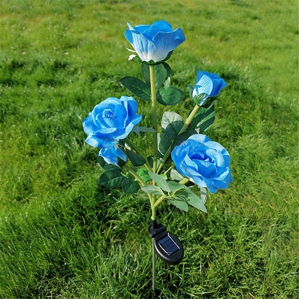 5 Head LED Solar Rose Orchid Flower Light Outdoor Garden Waterproof Simulation Lawn Lamp Wedding Party Christmas Decor Landscape Light 5 Head LED Solar Rose Orchid Flower Light Outdoor Garden Waterproof Simulation Lawn Lamp Wedding Party Christmas Decor Landscape Light