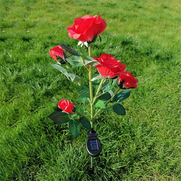 5 Head LED Solar Rose Orchid Flower Light Outdoor Garden Waterproof Simulation Lawn Lamp Wedding Party Christmas Decor Landscape Light 5 Head LED Solar Rose Orchid Flower Light Outdoor Garden Waterproof Simulation Lawn Lamp Wedding Party Christmas Decor Landscape Light