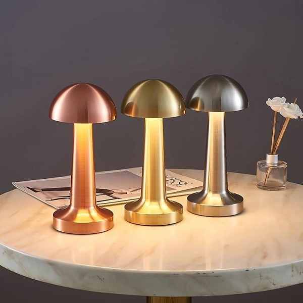 Nordic Modern Mushroom Table Lamp with Iron Touch Switch LED Bedside Lamp for Living Room Bedroom Study Room and Home Office Nordic Modern Mushroom Table Lamp with Iron Touch Switch LED Bedside Lamp for Living Room Bedroom Study Room and Home Office
