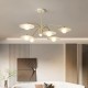 Modern LED Chandelier Lighting Lamp 6/8 Head 3 Color White Metal Glass Indoor Fixture Light for Living Room Bedroom 110-240V Modern LED Chandelier Lighting Lamp 6/8 Head 3 Color White Metal Glass Indoor Fixture Light for Living Room Bedroom 110-240V