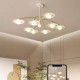 Modern LED Chandelier Lighting Lamp 6/8 Head 3 Color White Metal Glass Indoor Fixture Light for Living Room Bedroom 110-240V Modern LED Chandelier Lighting Lamp 6/8 Head 3 Color White Metal Glass Indoor Fixture Light for Living Room Bedroom 110-240V