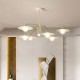Modern LED Chandelier Lighting Lamp 6/8 Head 3 Color White Metal Glass Indoor Fixture Light for Living Room Bedroom 110-240V Modern LED Chandelier Lighting Lamp 6/8 Head 3 Color White Metal Glass Indoor Fixture Light for Living Room Bedroom 110-240V