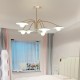 Modern LED Chandelier Lighting Lamp 6/8 Head 3 Color White Metal Glass Indoor Fixture Light for Living Room Bedroom 110-240V Modern LED Chandelier Lighting Lamp 6/8 Head 3 Color White Metal Glass Indoor Fixture Light for Living Room Bedroom 110-240V