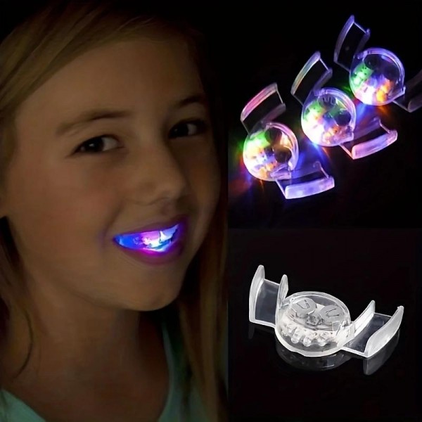 Flashing Mouth Glow Tooth Funny LED Light Kids Children Light-up Toys Flashing Flash Brace Mouth Guard Piece Glow Party Supplies Flashing Mouth Glow Tooth Funny LED Light Kids Children Light-up Toys Flashing Flash Brace Mouth Guard Piece Glow Party Supplies