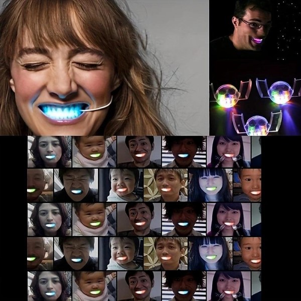 Flashing Mouth Glow Tooth Funny LED Light Kids Children Light-up Toys Flashing Flash Brace Mouth Guard Piece Glow Party Supplies Flashing Mouth Glow Tooth Funny LED Light Kids Children Light-up Toys Flashing Flash Brace Mouth Guard Piece Glow Party Supplies