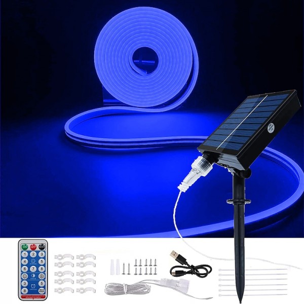 Halloween Christmas Neon Light with Solar LED Light with SMD2835 Remote Control 8-mode Color Changing USB Charging 1000mAh IP67 Waterproof Outdoor Decoration Automatic Timing Halloween Christmas Neon Light with Solar LED Light with SMD2835 Remote Control 8-mode Color Changing USB Charging 1000mAh IP67 Waterproof Outdoor Decoration Automatic Timing