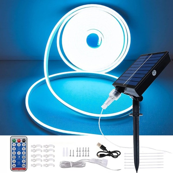 Halloween Christmas Neon Light with Solar LED Light with SMD2835 Remote Control 8-mode Color Changing USB Charging 1000mAh IP67 Waterproof Outdoor Decoration Automatic Timing Halloween Christmas Neon Light with Solar LED Light with SMD2835 Remote Control 8-mode Color Changing USB Charging 1000mAh IP67 Waterproof Outdoor Decoration Automatic Timing
