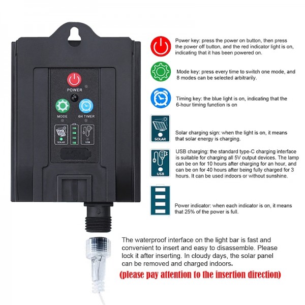 Halloween Christmas Neon Light with Solar LED Light with SMD2835 Remote Control 8-mode Color Changing USB Charging 1000mAh IP67 Waterproof Outdoor Decoration Automatic Timing Halloween Christmas Neon Light with Solar LED Light with SMD2835 Remote Control 8-mode Color Changing USB Charging 1000mAh IP67 Waterproof Outdoor Decoration Automatic Timing