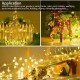 Outdoor Solar String Lights, Solar Powered Fairy Lights With 8 Modes Waterproof Decoration Copper Wire Lights For Patio Yard Trees Christmas Wedding Party