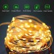 Outdoor Solar String Lights, Solar Powered Fairy Lights With 8 Modes Waterproof Decoration Copper Wire Lights For Patio Yard Trees Christmas Wedding Party