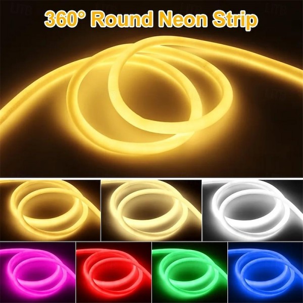 Neon Light Sign LED Strip Flexiable 360 Round Tube Lamp 30M IP67 Waterproof Flexible Rope String Home Decoration Neon Light Sign LED Strip Flexiable 360 Round Tube Lamp 30M IP67 Waterproof Flexible Rope String Home Decoration