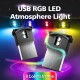 1 Pc Mini USB LED Light, Car Interior LED RGB Lighting 5V Smart USB LED Atmosphere Light Laptop Decoration Night Lamp Adjustable Brightness 8 Colors 1 Pc Mini USB LED Light, Car Interior LED RGB Lighting 5V Smart USB LED Atmosphere Light Laptop Decoration Night Lamp Adjustable Brightness 8 Colors