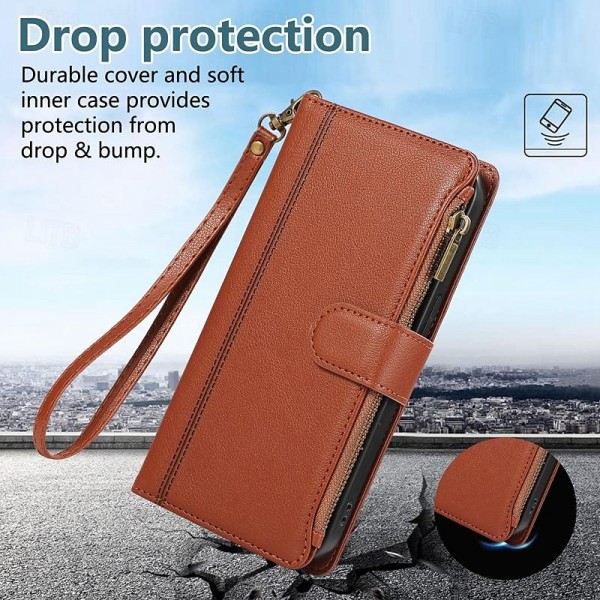 Phone Case For iPhone 15 Pro Max Plus iPhone 14 13 12 11 Pro Max Plus Mini SE Back Cover with Stand Holder Magnetic Zipper Retro TPU PU Leather Phone Case For iPhone 15 Pro Max Plus iPhone 14 13 12 11 Pro Max Plus Mini SE Back Cover with Stand Holder Magnetic Zipper Retro TPU PU Leather