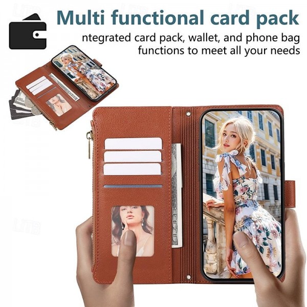 Phone Case For iPhone 15 Pro Max Plus iPhone 14 13 12 11 Pro Max Plus Mini SE Back Cover with Stand Holder Magnetic Zipper Retro TPU PU Leather Phone Case For iPhone 15 Pro Max Plus iPhone 14 13 12 11 Pro Max Plus Mini SE Back Cover with Stand Holder Magnetic Zipper Retro TPU PU Leather