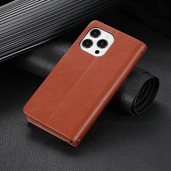 Phone Case For iPhone 15 Pro Max Plus iPhone 14 13 12 11 Pro Max Plus Mini SE Back Cover with Stand Holder Magnetic Zipper Retro TPU PU Leather Phone Case For iPhone 15 Pro Max Plus iPhone 14 13 12 11 Pro Max Plus Mini SE Back Cover with Stand Holder Magnetic Zipper Retro TPU PU Leather