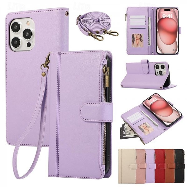 Phone Case For iPhone 15 Pro Max Plus iPhone 14 13 12 11 Pro Max Plus Mini SE Back Cover with Stand Holder Magnetic Zipper Retro TPU PU Leather Phone Case For iPhone 15 Pro Max Plus iPhone 14 13 12 11 Pro Max Plus Mini SE Back Cover with Stand Holder Magnetic Zipper Retro TPU PU Leather