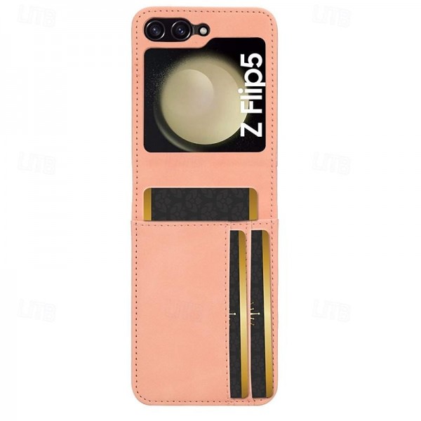 Phone Case For Samsung Galaxy Z Flip 5 Flip Cover Card Slot Shockproof Retro PC PU Leather Phone Case For Samsung Galaxy Z Flip 5 Flip Cover Card Slot Shockproof Retro PC PU Leather