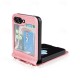 Phone Case For Samsung Galaxy Z Flip 5 Flip Cover with Lanyard Card Slot Shockproof Retro PC PU Leather
