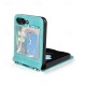 Phone Case For Samsung Galaxy Z Flip 5 Flip Cover with Lanyard Card Slot Shockproof Retro PC PU Leather