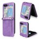 Phone Case For Samsung Galaxy Z Flip 5 Flip Cover with Lanyard Card Slot Shockproof Retro PC PU Leather