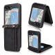Phone Case For Samsung Galaxy Z Flip 5 Flip Cover with Lanyard Card Slot Shockproof Retro PC PU Leather