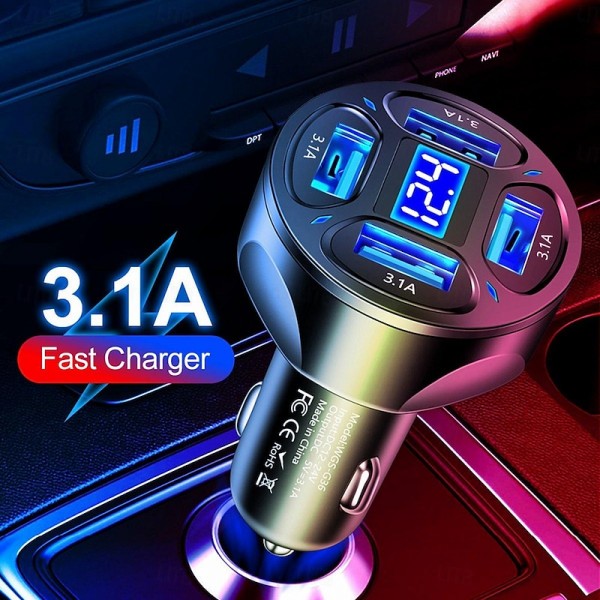 Charging Station 66 W Output Power 4 Port Multi USB Charger Station CE Certified Universal 4 in 1 LED Screen For Apple Watch Universal Cellphone Charging Station 66 W Output Power 4 Port Multi USB Charger Station CE Certified Universal 4 in 1 LED Screen For Apple Watch Universal Cellphone