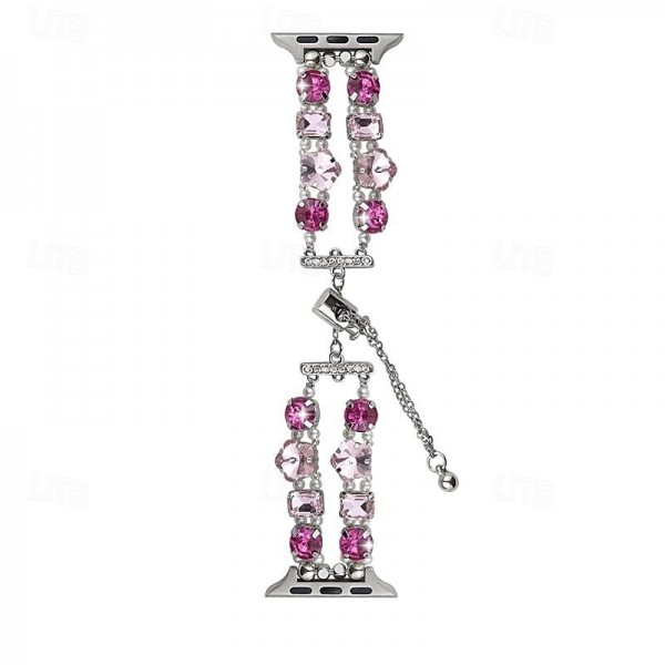 Jewelry Bracelet Compatible with Apple Watch band 38mm 40mm 41mm 42mm 44mm 45mm 49mm Women Crystal Adjustable Alloy Rhinestone Strap Replacement Wristband for iwatch Ultra 2 Series 9 8 7 SE 6 5 4 3 2 Jewelry Bracelet Compatible with Apple Watch band 38mm 40mm 41mm 42mm 44mm 45mm 49mm Women Crystal Adjustable Alloy Rhinestone Strap Replacement Wristband for iwatch Ultra 2 Series 9 8 7 SE 6 5 4 3 2