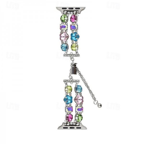 Jewelry Bracelet Compatible with Apple Watch band 38mm 40mm 41mm 42mm 44mm 45mm 49mm Women Crystal Adjustable Alloy Rhinestone Strap Replacement Wristband for iwatch Ultra 2 Series 9 8 7 SE 6 5 4 3 2 Jewelry Bracelet Compatible with Apple Watch band 38mm 40mm 41mm 42mm 44mm 45mm 49mm Women Crystal Adjustable Alloy Rhinestone Strap Replacement Wristband for iwatch Ultra 2 Series 9 8 7 SE 6 5 4 3 2