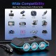 High-Power 120W 7-in-1 Car Charger with 3 Sockets and 4 USB Ports - Individual Switches LED Voltage Display for Efficient Multi-Device Charging High-Power 120W 7-in-1 Car Charger with 3 Sockets and 4 USB Ports - Individual Switches LED Voltage Display for Efficient Multi-Device Charging
