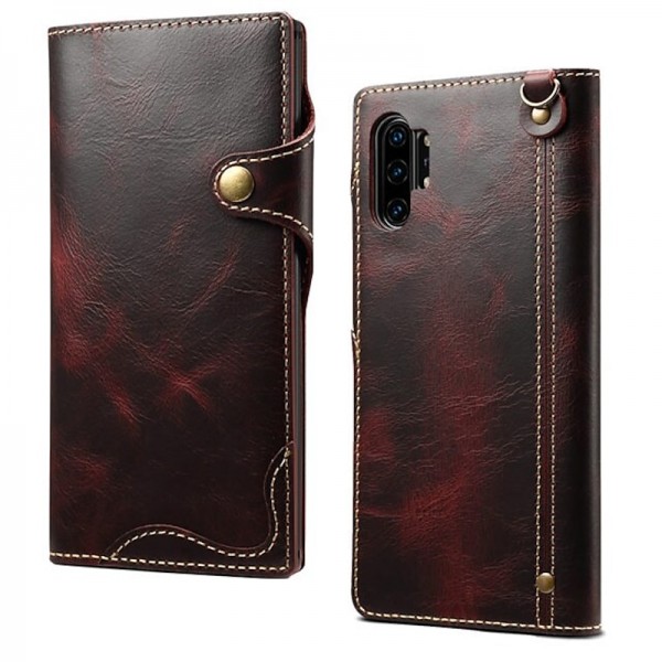 Phone Case For Samsung Galaxy S24 S23 S22 S21 S20 Plus Ultra Note 20 Ultra Full Body Case Leather Card Holder Solid Color Genuine Leather Phone Case For Samsung Galaxy S24 S23 S22 S21 S20 Plus Ultra Note 20 Ultra Full Body Case Leather Card Holder Solid Color Genuine Leather