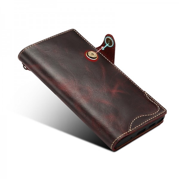 Phone Case For Samsung Galaxy S24 S23 S22 S21 S20 Plus Ultra Note 20 Ultra Full Body Case Leather Card Holder Solid Color Genuine Leather Phone Case For Samsung Galaxy S24 S23 S22 S21 S20 Plus Ultra Note 20 Ultra Full Body Case Leather Card Holder Solid Color Genuine Leather