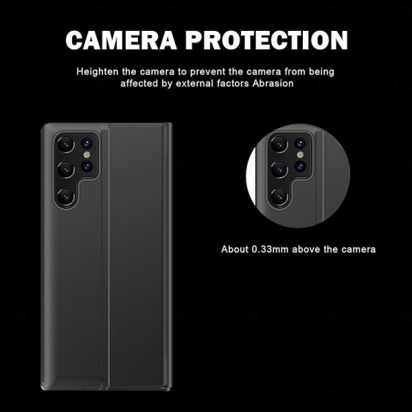 Phone Case For Samsung Galaxy S24 S23 S22 S21 Ultra Plus A72 Full Body Case Auto Sleep / Wake Up Magnetic Flip Kickstand Solid Colored TPU PU Leather