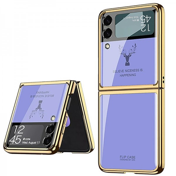 Phone Case For Samsung Galaxy Z Flip 5 Z Flip 4 Z Flip 3 Z Flip 2 Z Flip Back Cover Plating Camera Lens Protector Shockproof Transparent Solid Colored Marble Tempered Glass Phone Case For Samsung Galaxy Z Flip 5 Z Flip 4 Z Flip 3 Z Flip 2 Z Flip Back Cover Plating Camera Lens Protector Shockproof Transparent Solid Colored Marble Tempered Glass