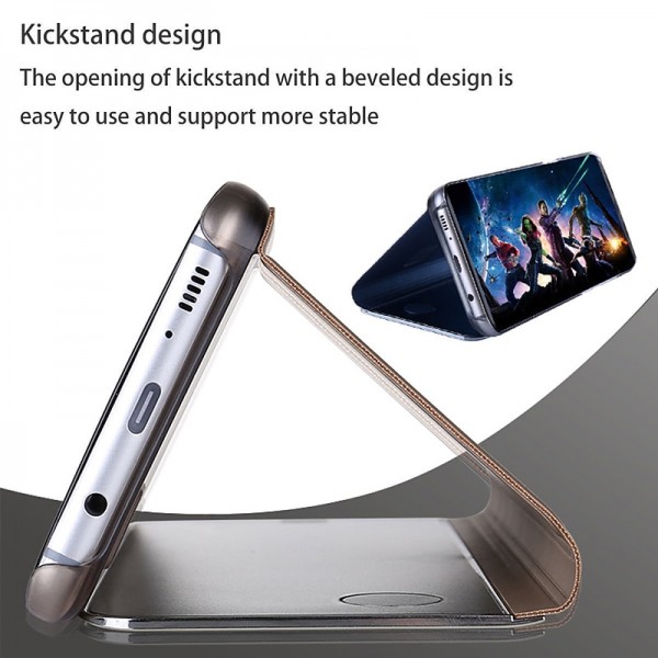 Phone Case For Samsung Galaxy S24 S23 S22 S21 S20 Plus Ultra A14 A54 Note 20 Ultra 10 Plus A32 A52 Full Body Case Flip with Stand Holder Mirror Auto Sleep / Wake Up Solid Colored TPU