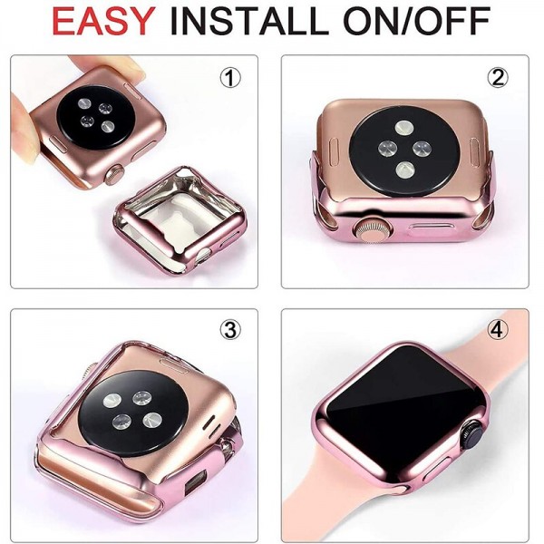 6 Pack Watch Case with Screen Protector Compatible with Apple Watch Series 8 7 41mm 45mm/ Series 6 5 4 SE 40mm 44mm/ Series 3 2 1 38mm 42mm Scratch Resistant Bumper Full Cover Silicone(Case Only) 6 Pack Watch Case with Screen Protector Compatible with Apple Watch Series 8 7 41mm 45mm/ Series 6 5 4 SE 40mm 44mm/ Series 3 2 1 38mm 42mm Scratch Resistant Bumper Full Cover Silicone(Case Only)