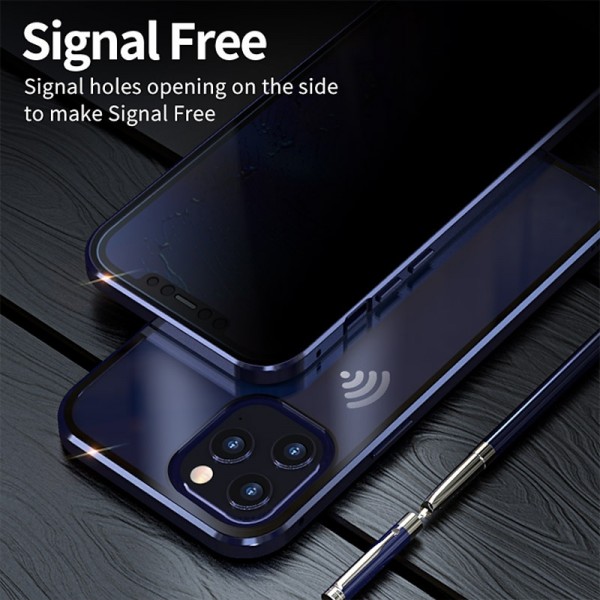 Phone Case For iPhone 15 Pro Max Plus iPhone 14 13 12 11 Pro Max Plus Mini Magnetic Adsorption Full Body Protective Double Sided Anti peep Tempered Glass
