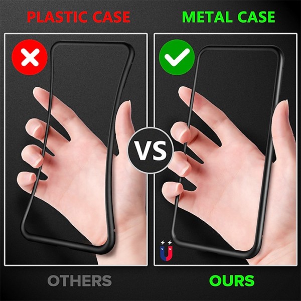 Phone Case For iPhone 15 Pro Max Plus iPhone 14 13 12 11 Pro Max Plus Mini Magnetic Adsorption Full Body Protective Double Sided Anti peep Tempered Glass