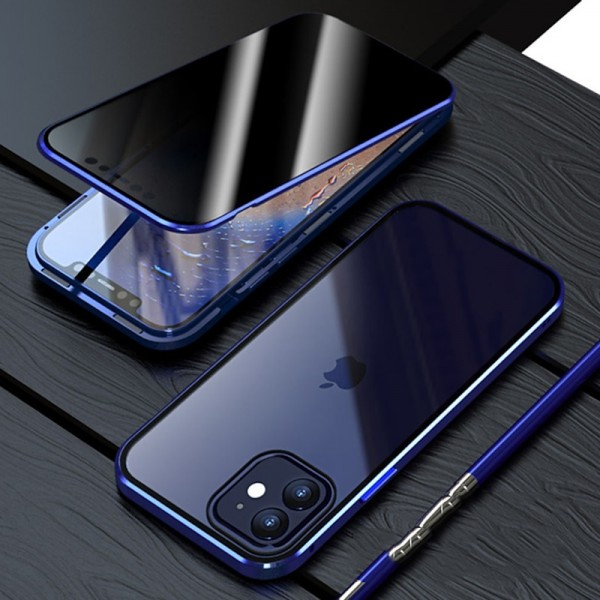 Phone Case For iPhone 15 Pro Max Plus iPhone 14 13 12 11 Pro Max Plus Mini Magnetic Adsorption Full Body Protective Double Sided Anti peep Tempered Glass