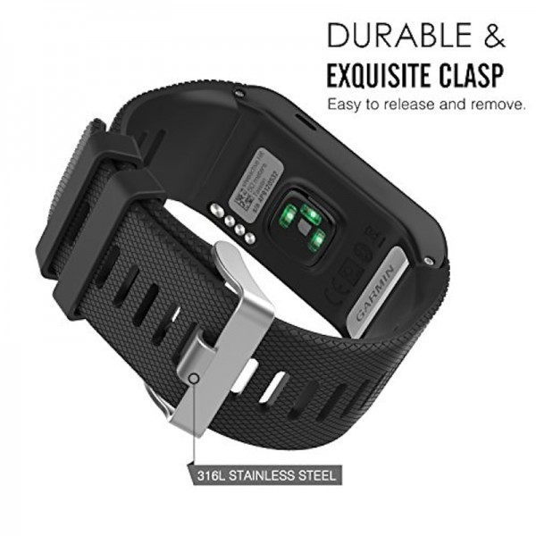 Garmin vivoactive hr watch band, soft silicone replacement watch band only for garmin vivoactive hr sports gps smart watch with adapter tools Garmin vivoactive hr watch band, soft silicone replacement watch band only for garmin vivoactive hr sports gps smart watch with adapter tools