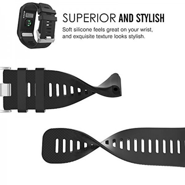 Garmin vivoactive hr watch band, soft silicone replacement watch band only for garmin vivoactive hr sports gps smart watch with adapter tools Garmin vivoactive hr watch band, soft silicone replacement watch band only for garmin vivoactive hr sports gps smart watch with adapter tools