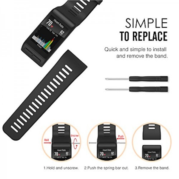 Garmin vivoactive hr watch band, soft silicone replacement watch band only for garmin vivoactive hr sports gps smart watch with adapter tools Garmin vivoactive hr watch band, soft silicone replacement watch band only for garmin vivoactive hr sports gps smart watch with adapter tools
