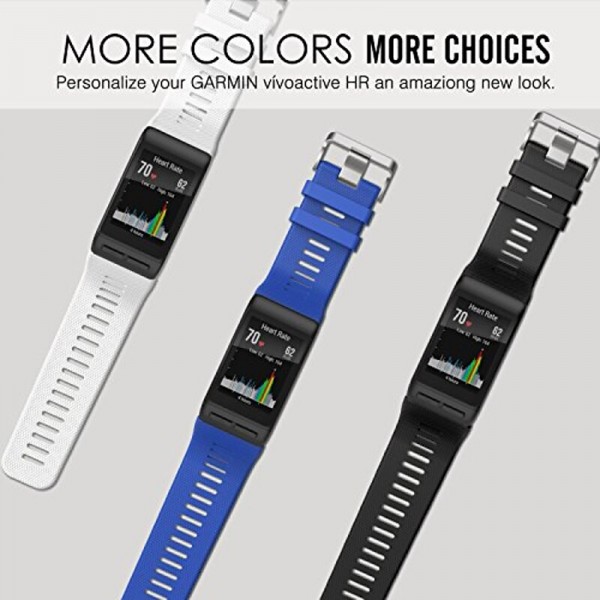 Garmin vivoactive hr watch band, soft silicone replacement watch band only for garmin vivoactive hr sports gps smart watch with adapter tools Garmin vivoactive hr watch band, soft silicone replacement watch band only for garmin vivoactive hr sports gps smart watch with adapter tools