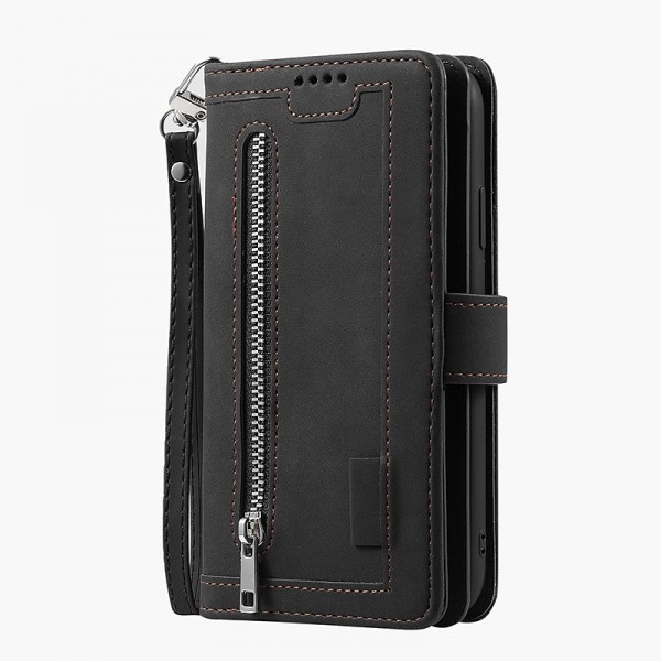 Phone Case For Samsung Galaxy S24 S23 S22 S21 S20 Plus Ultra A54 A34 A14 A73 A53 A33 A72 S10 A71 A52 A51 Full Body Case Wallet Case with Stand Holder Bling Zipper Retro Glitter Shine PU Leather
